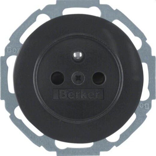 Berker SCHUKO-Steckdose M36765792045 schwarz glaenzend