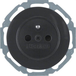 Berker SCHUKO-Steckdose M36765792045 schwarz glaenzend