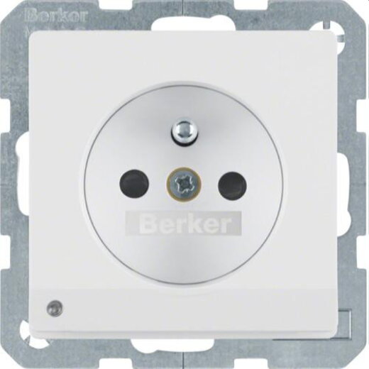 Berker SCHUKO-Steckdose M36765106089 polarweiss samt