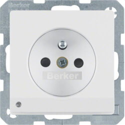 Berker SCHUKO-Steckdose M36765106089 polarweiss samt