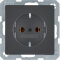 Berker SCHUKO-Steckdose M347436086 anthrazit samt