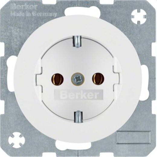 Berker SCHUKO-Steckdose M347432089 polarweiss glaenzend