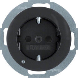 Berker SCHUKO-Steckdose M341092045 schwarz glaenzend