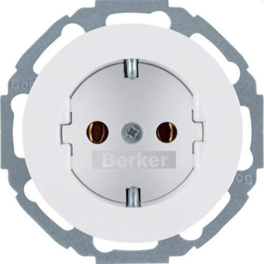 Berker SCHUKO-Steckdose M341452089 polarweiss glaenzend