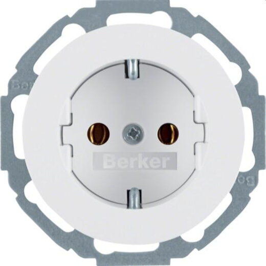 Berker SCHUKO-Steckdose M347452089 polarweiss glaenzend