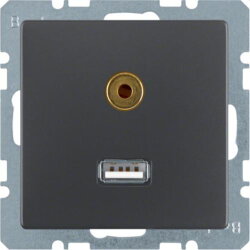 Berker Steckdose M33315396086 anthrazi