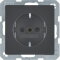 Berker SCHUKO-Steckdose M341236086 Q.1/Q.3 anthrazit samt