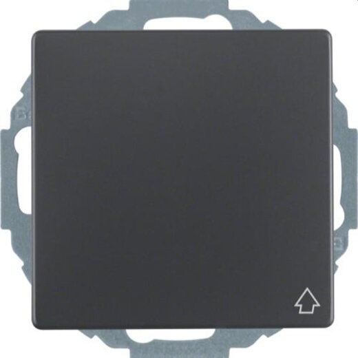 Berker SCHUKO-Steckdose M347446086 mit Klappdeckel Q.1/Q.3 anthraz