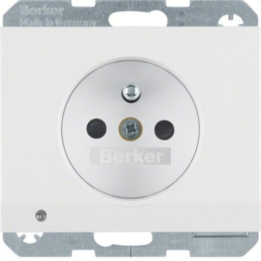 Berker SCHUKO-Steckdose M36765107009 polarweiss glaenzend