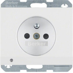 Berker SCHUKO-Steckdose M36765107009 polarweiss glaenzend