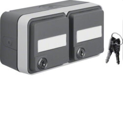 Berker SCHUKO-Doppel-Steckdose M347893525 lichtgrau