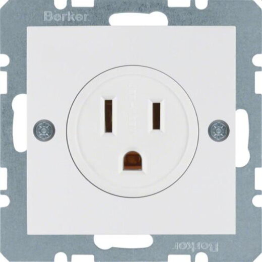 Berker Steckdose M341668989 polarweiss glaenzend USA/Canada