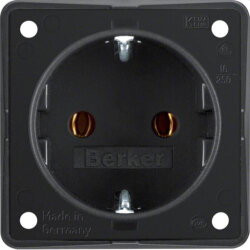 Berker SCHUKO-Steckdose M3947782503 schwarz matt