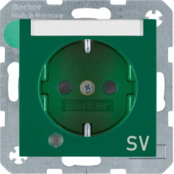 Berker SCHUKO-Steckdose M341108913 gruen glaenzend