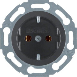 Berker SCHUKO-Steckdose M3414521 schwarz glaenzend