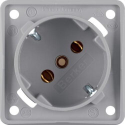 Berker SCHUKO-Steckdose M3841852526 45Grad grau matt