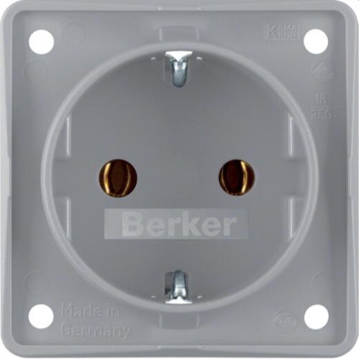 Berker SCHUKO-Steckdose M3947782506 grau matt