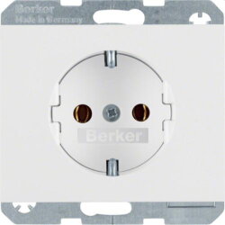 Berker SCHUKO-Steckdose M341157009 polarweiss glaenzend