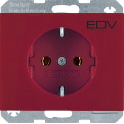 Berker SCHUKO-Steckdose M347157115 EDV rot glaenzend