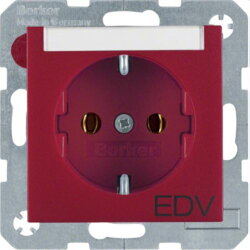 Berker SCHUKO-Steckdose M347501915 EDV rot matt