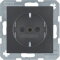 Berker SCHUKO-Steckdose M341231606 anthrazit matt