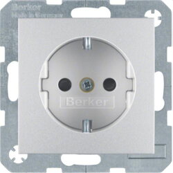 Berker SCHUKO-Steckdose M341231404 alu matt