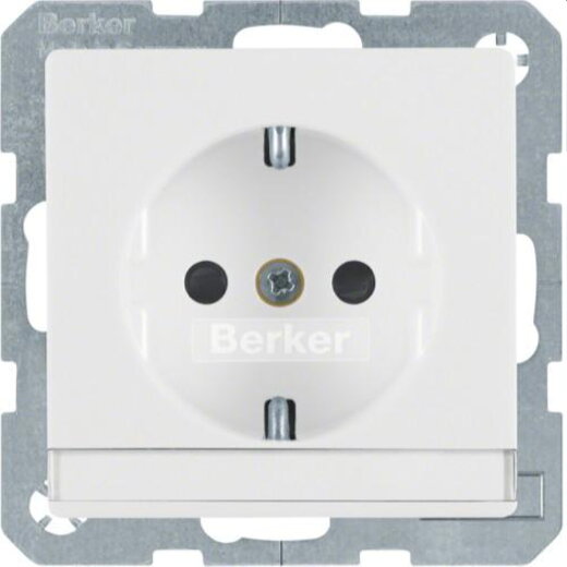 Berker SCHUKO-Steckdose M347496089 polarweiss samt