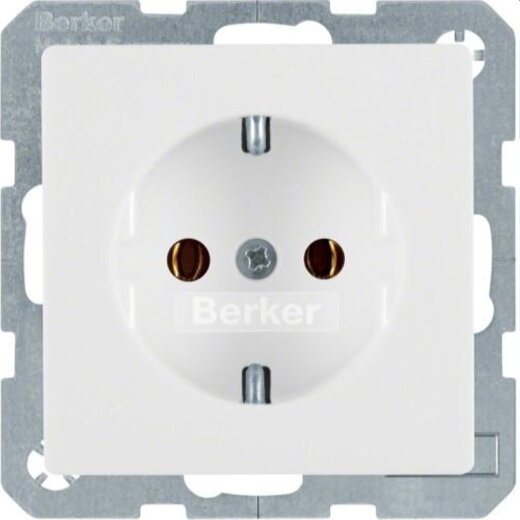 Berker SCHUKO-Steckdose M341436089 polarweiss samt