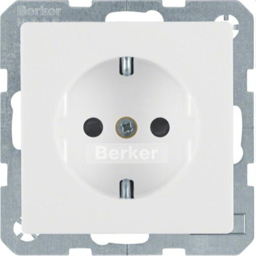 Berker SCHUKO-Steckdose M341236089 polarweiss samt