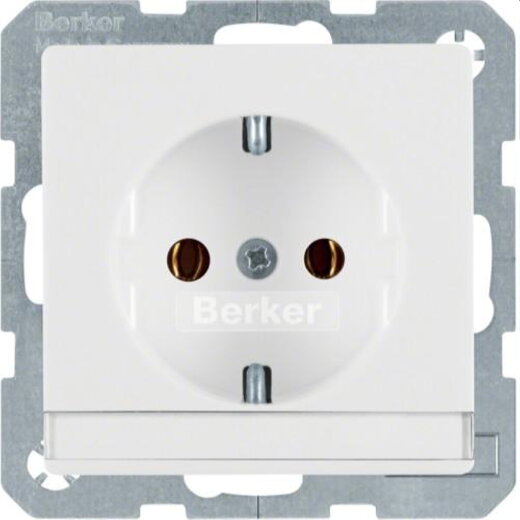 Berker SCHUKO-Steckdose M347506089 polarweiss samt