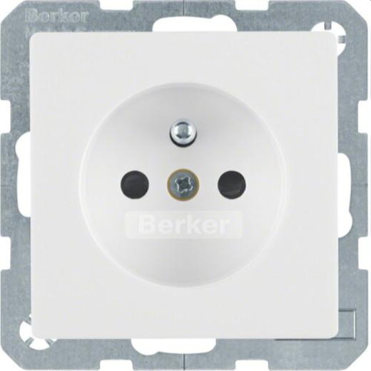 Berker Steckdose M36768766089 polarweiss samt