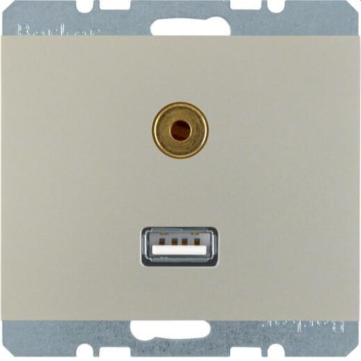 Berker Steckdose M33315397004 K5 edelstahl lackiert