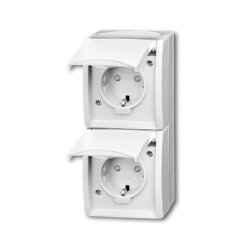 Busch-Jaeger 20-02 EBW-54 2fach senkrecht alpinweiss...