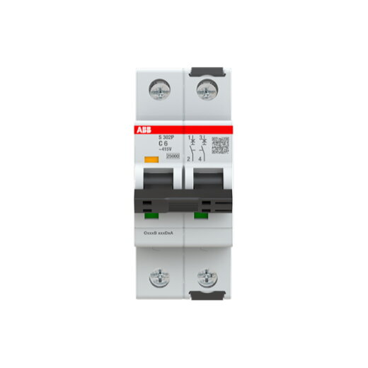 ABB Stotz-Kontakt Sicherungsautomat S302P-C6 C25kA 6A 2P