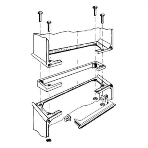 ABB Striebel & John AFS300 Flanschsteg 300mm Seite für Einführen von Kabel mit großem Querschn.
