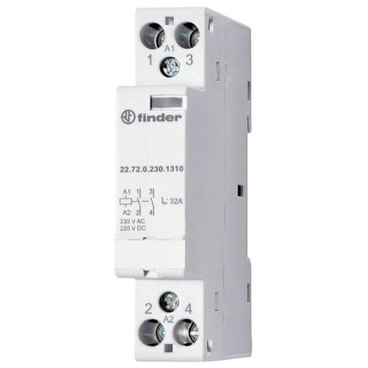 Finder Installationsschütz 2 Schließer 32A, Spule 230V