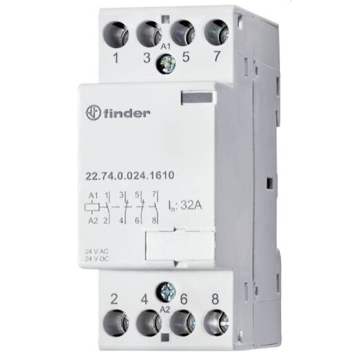 Finder Installationsschütz 4 Schließer 32A Spule 24V