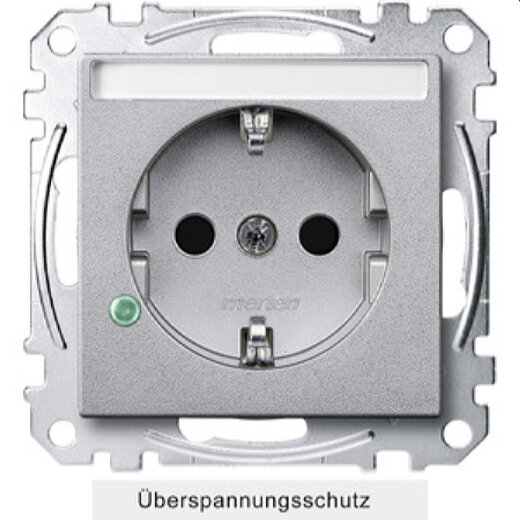 Merten Steckdose SCHUKO MEG2305-0460 aluminium System M