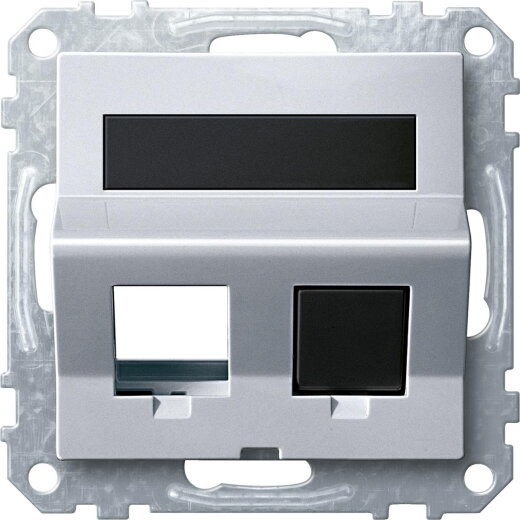 Merten Schrägauslass MEG4568-0460 2fach aluminium