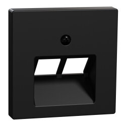 Merten Zentralplatte UAE-Einsatz 2fach schwarz matt System M