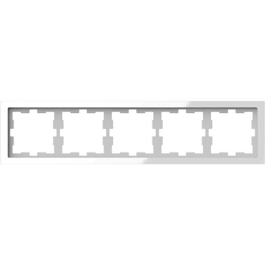 Merten Glasrahmen D-Life 5fach Kristallweiss