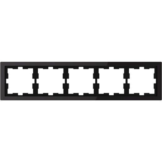 Merten Glasrahmen D-Life 5fach Onyxschwarz