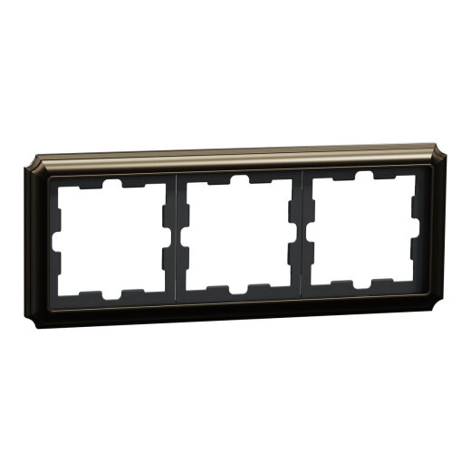 Merten Rahmen D-Antik Metallrahmen 3-fach Moccametalli