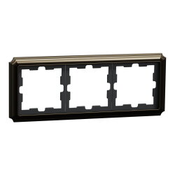 Merten Rahmen D-Antik Metallrahmen 3-fach Moccametalli