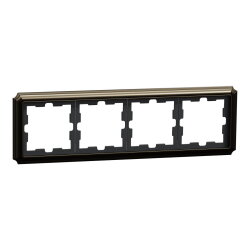 Merten Rahmen D-Antik Metallrahmen 4-fach Moccametalli