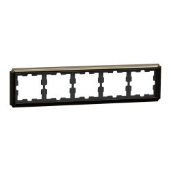 Merten Rahmen D-Antik Metallrahmen 5-fach Moccametalli