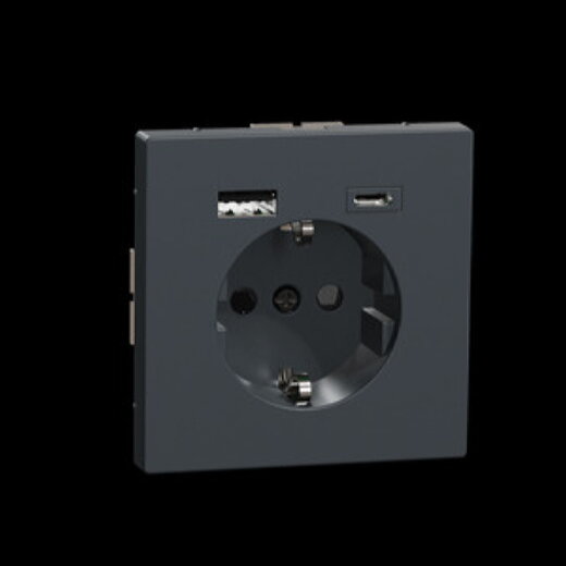 Merten Steckdose SCHUKO USB A+C 3A Anthrazit System Design