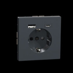 Merten Steckdose SCHUKO USB A+C 3A Anthrazit System Design