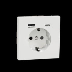 Merten Steckdose SCHUKO USB A+C 3A Lotusweiß System...