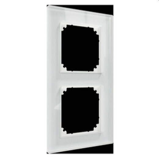 Merten Echtglasrahmen 2fach Kristallweiß M-Plan